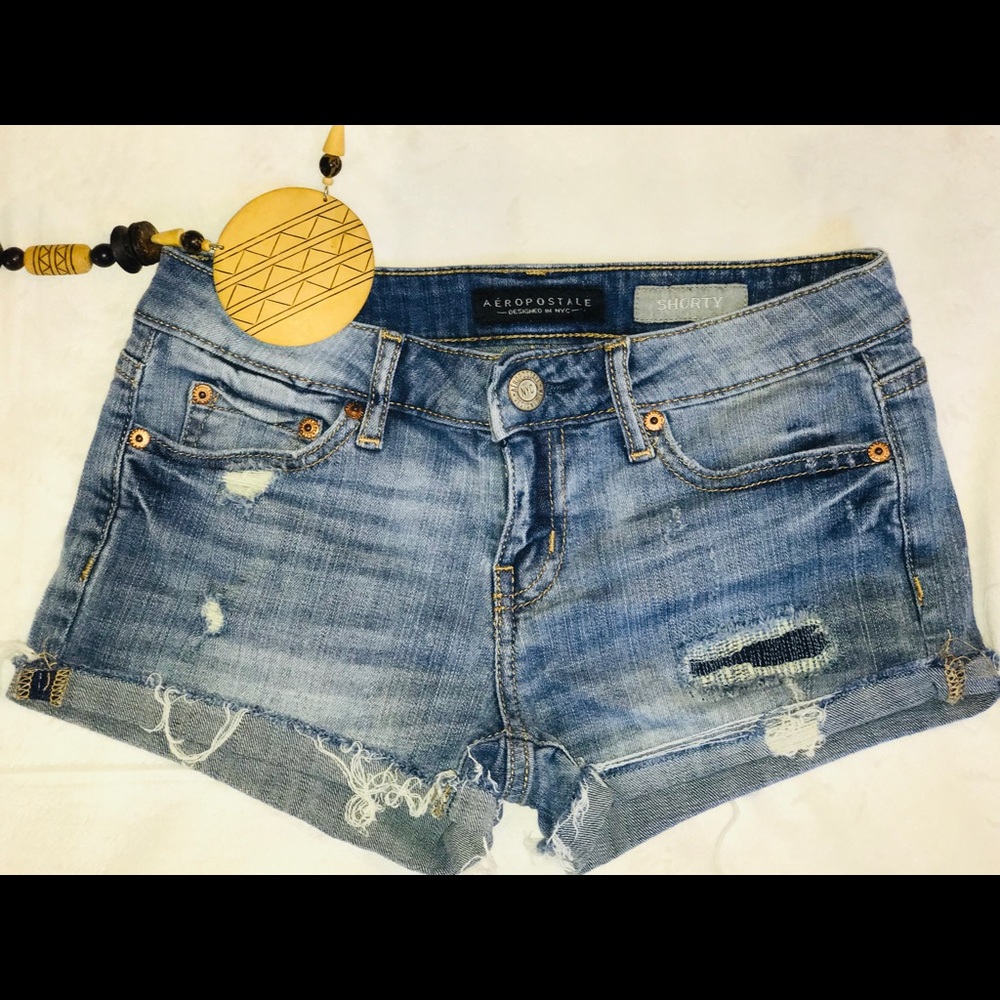 AéRopostale size 0 women’s jean shorts “Shorty”